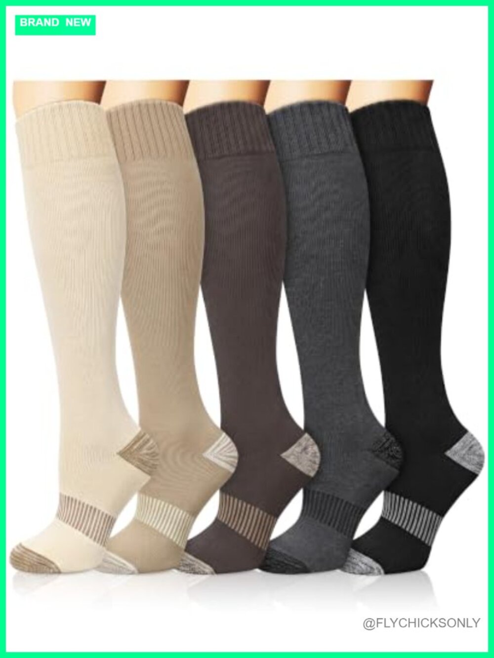 5 Pairs Thermal Knee High Cotton Boot Socks Womens Winter Warm Outdoor Socks